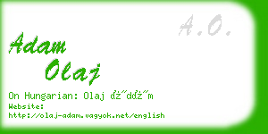 adam olaj business card
